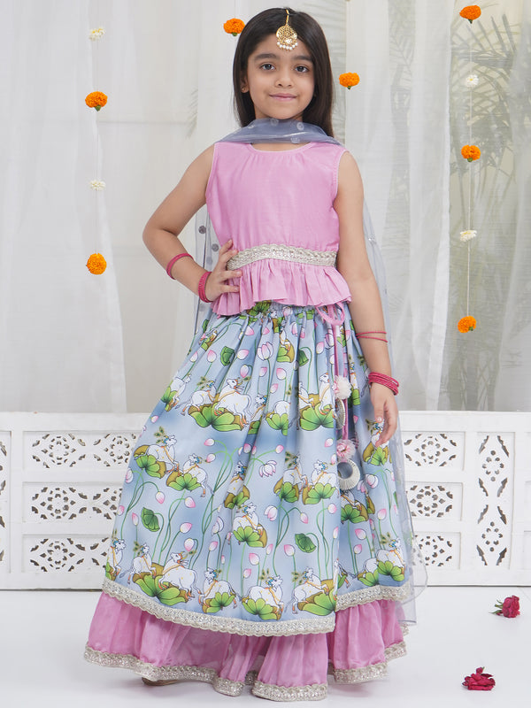Girls Pious Kamdhenu Lehenga Set